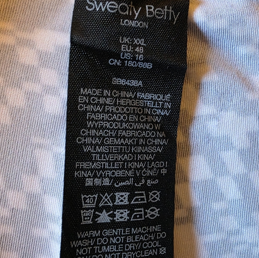 Sweaty Betty Power Full Length Leggings Black & White Print Size 16 EUC - Picture 5 of 5